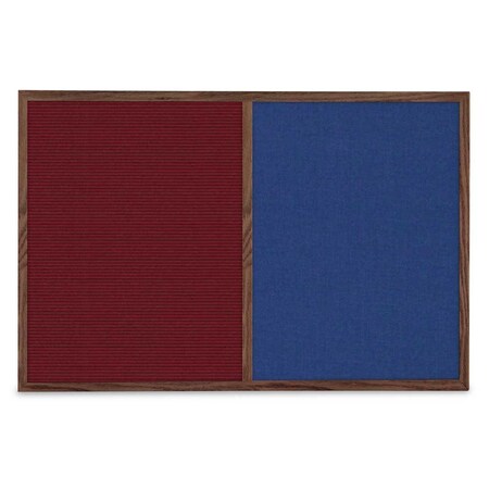 United Visual Products Slim Style Indoor Enclosed Corkboard, 36 UV504SC-GOLD-DRKSPR